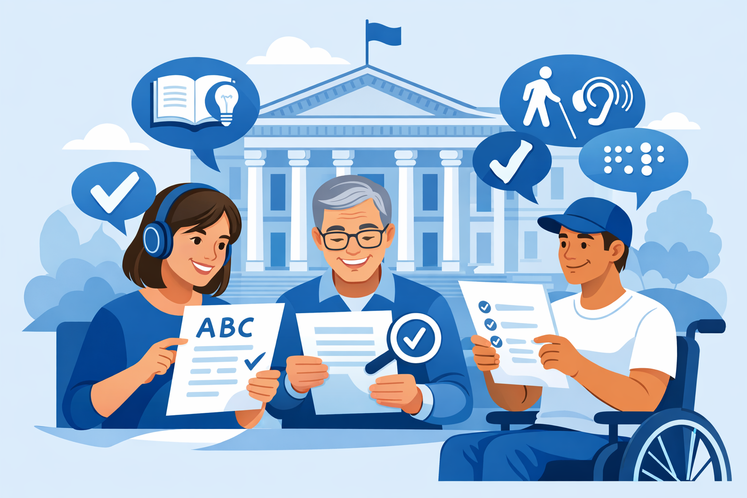 Imagen representativa de las distintas herramientas existentes para ejercer el derecho a comprender por todas las personas