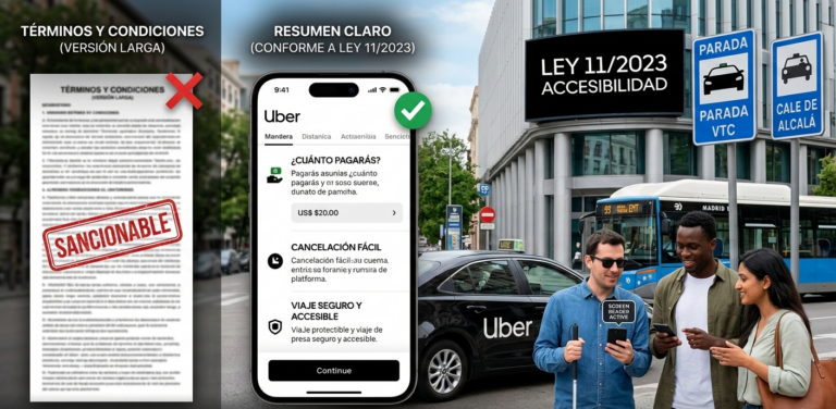 Imagen de la app de UBER consultada por varios jóvenes
