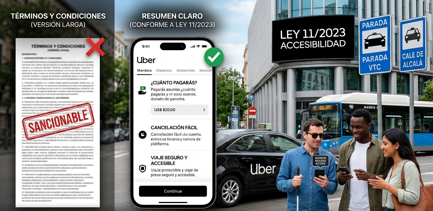 Imagen de la app de UBER consultada por varios jóvenes